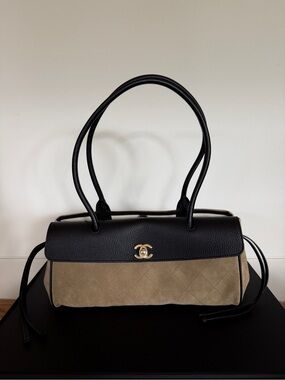 Chanel East-West Small Shopping Shoulder Bag with Gold tone Hardware